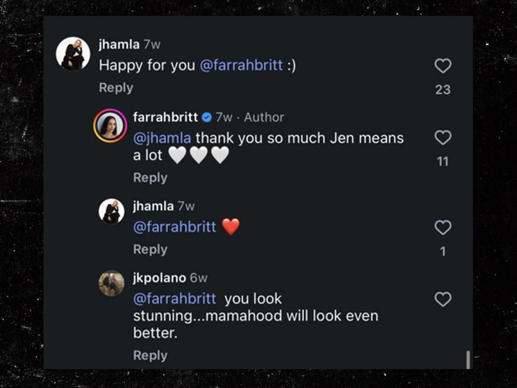 Farrah Brittany comment section