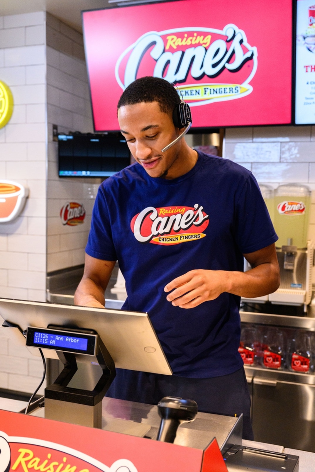 Charlie May and Nimari Burnett at Raising Cane’s in Ann Arbor, Michigan 5