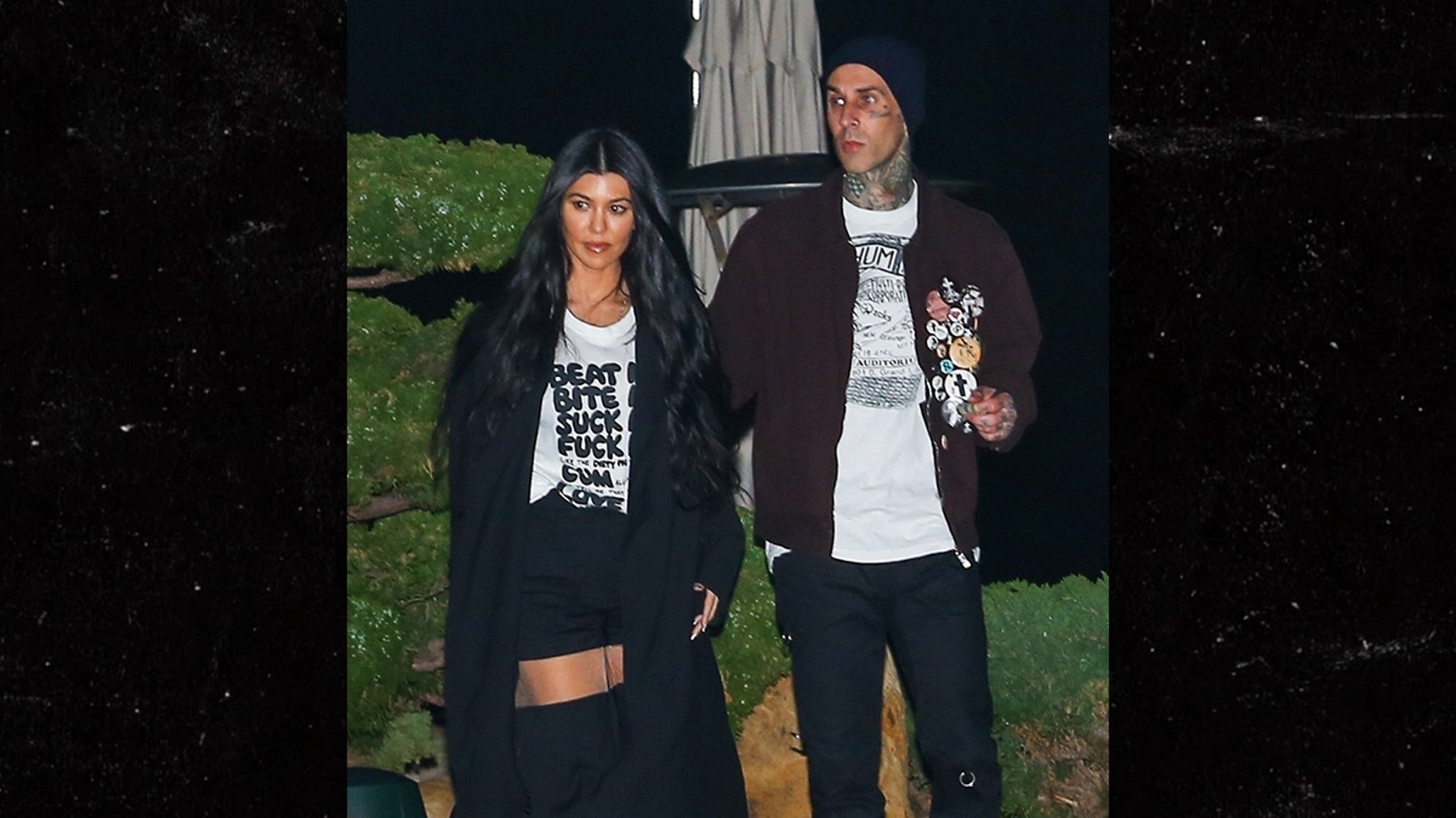 Kourtney Kardashian and Travis Barker’s Date Night with Sex Demands T-Shirt