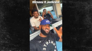LeBron James and Son Bronny James Hit Dodgers Game Month After Cardiac Arrest