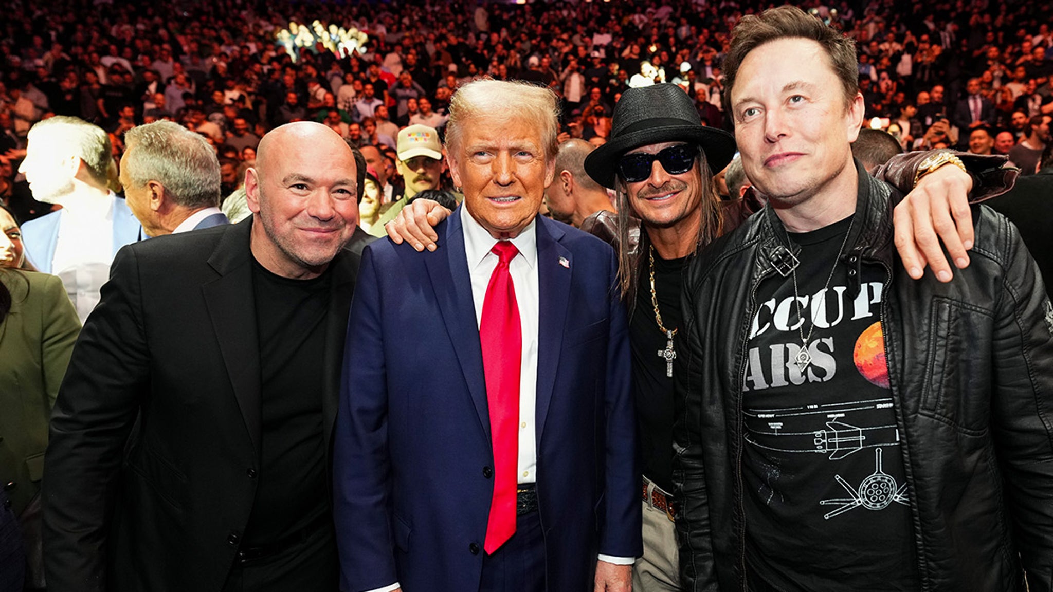 Donald Trump Attends UFC 309 W/ Elon Musk, RFK Jr., Gets Massive Ovation!