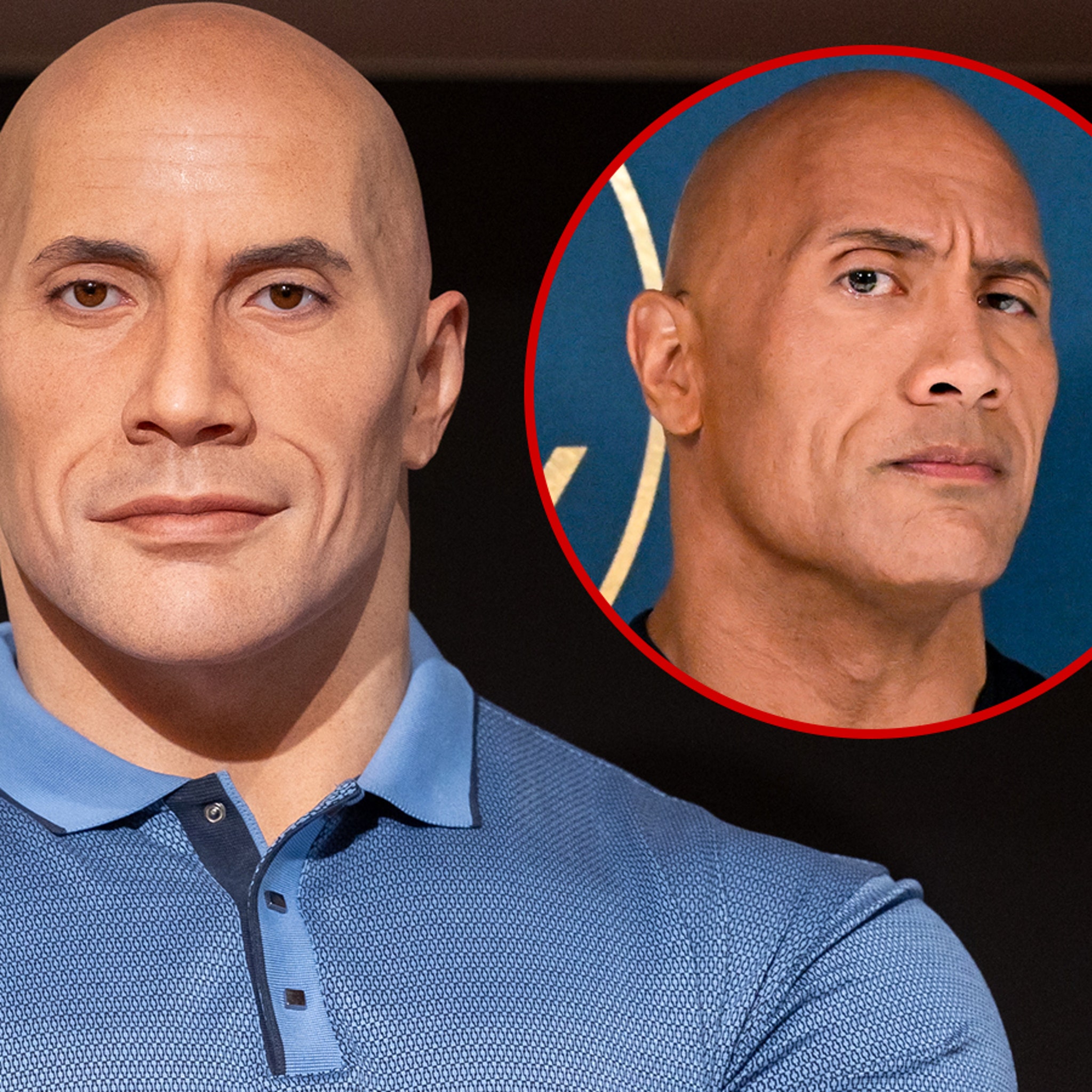 portrait of Dwayne thé rock Johnson with his eyebrow