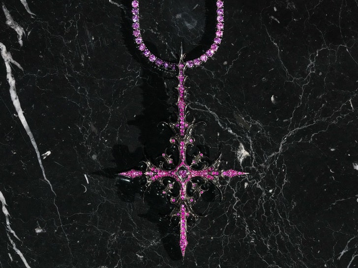 pink diamond cross