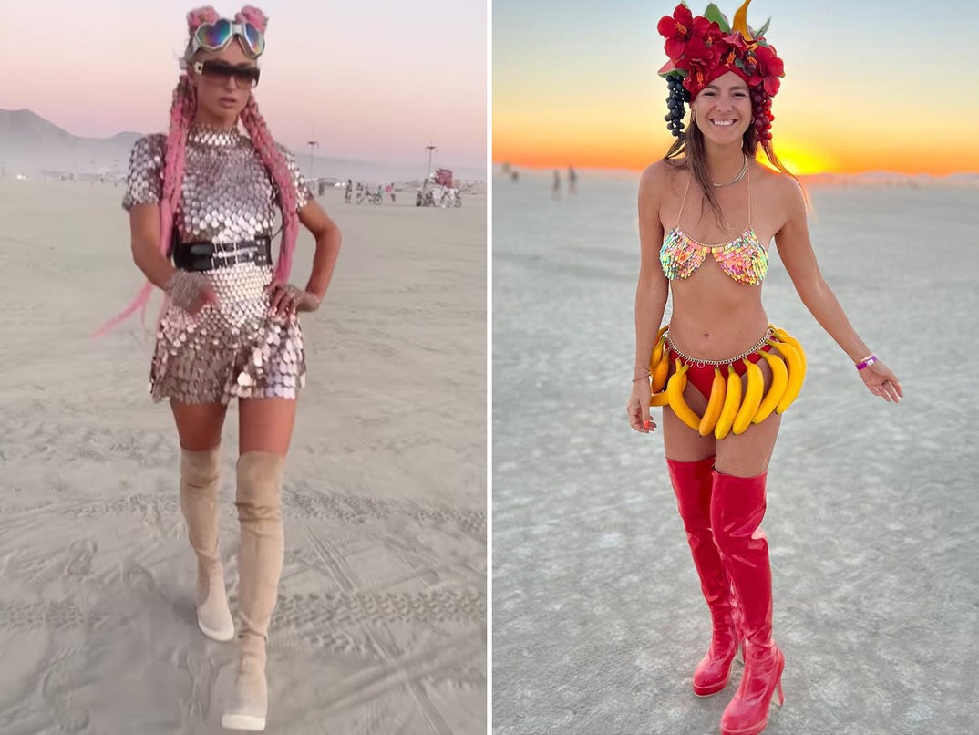 Paris Hilton (41) vs. Lucy Agron (33) -- Burning Man Babes Edition