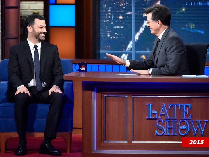 Jimmy Kimmel Curses Out CBS In Support of Stephen Colbert After 'Late Show'  Cancellation