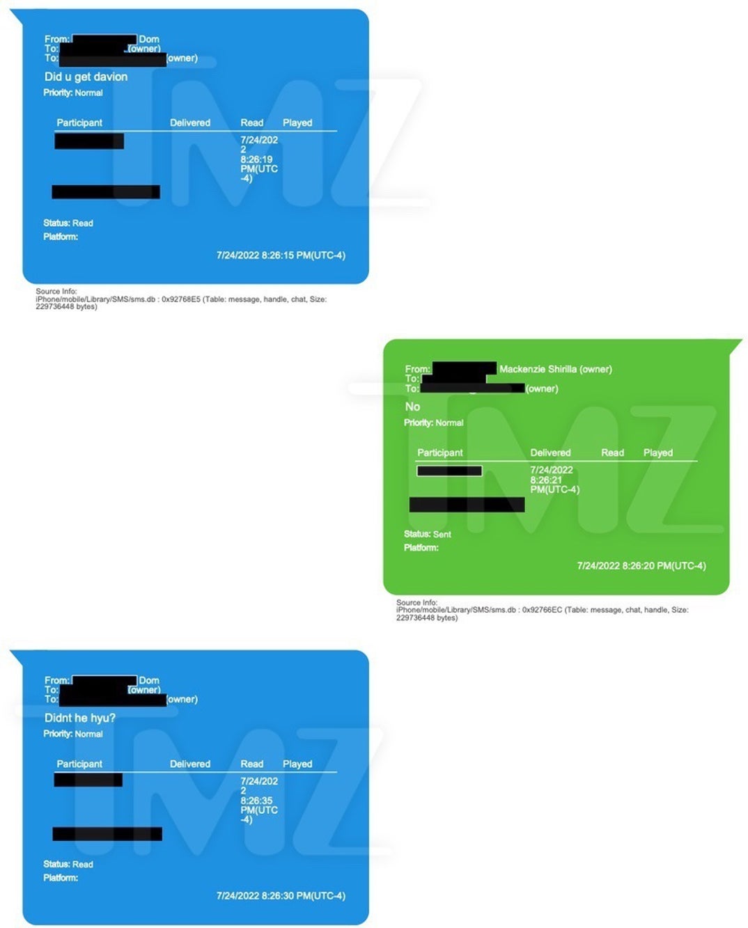 Mackeznie Shirilla Last Texts With Dominic Russo 2