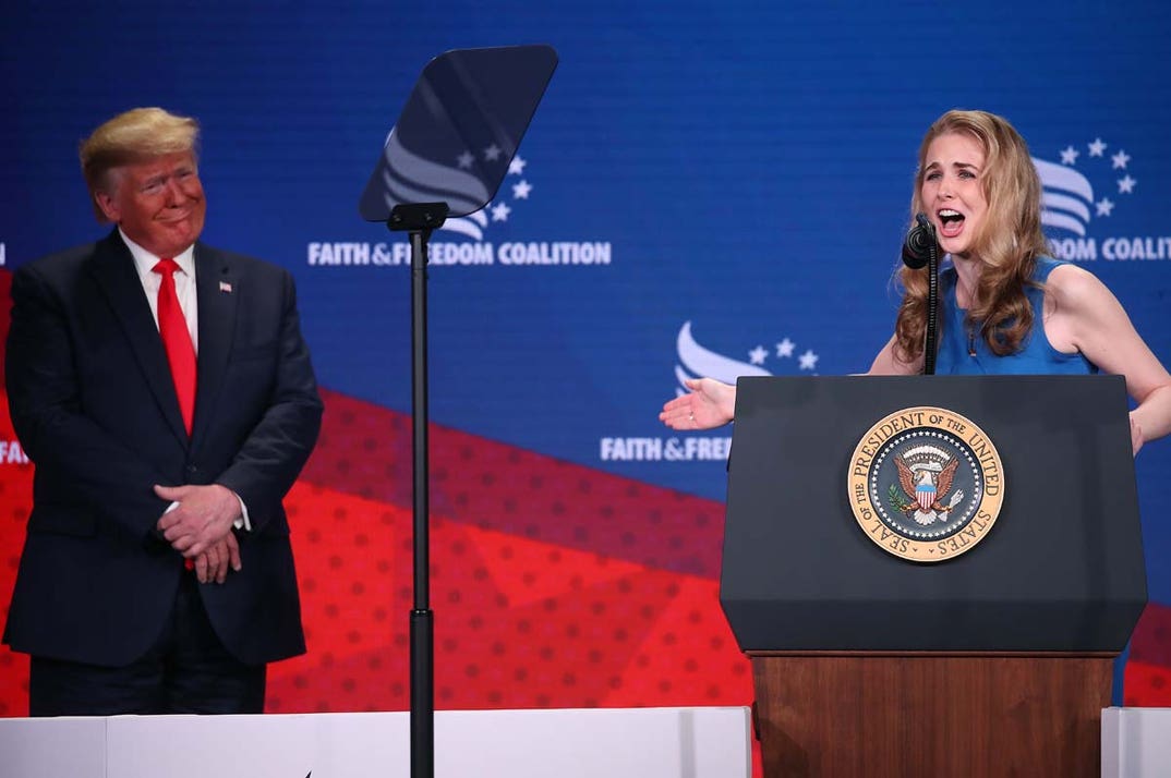 Natalie Harp and Donald Trump