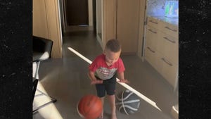 Steph Curry's 3-Year-Old, Canon, Dribbles Two Balls At Once, Just Like Daddy!