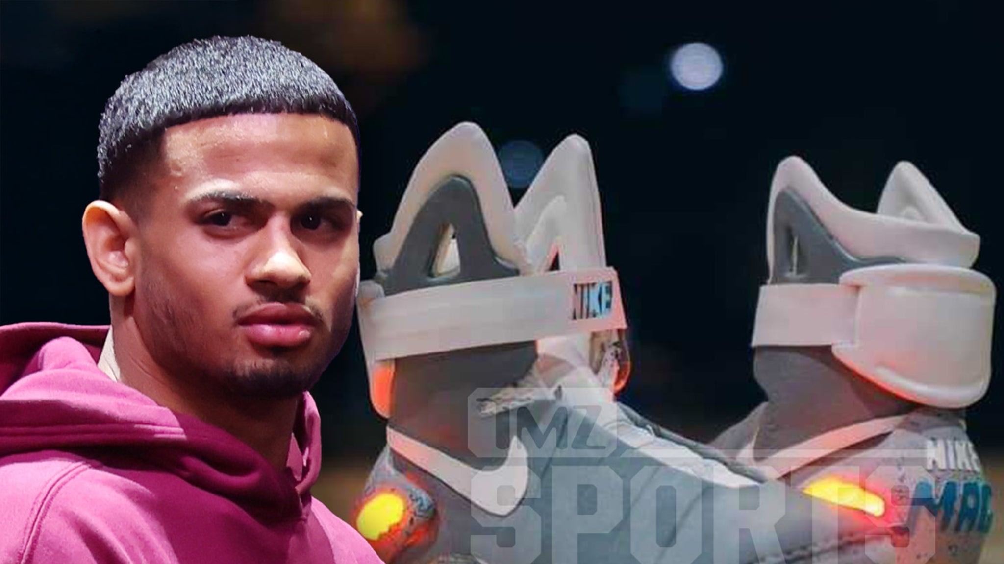 Rolly Romero Turns $40K 'Marty McFly' Nikes Into Boxing Boots For Ryan Garcia Fight