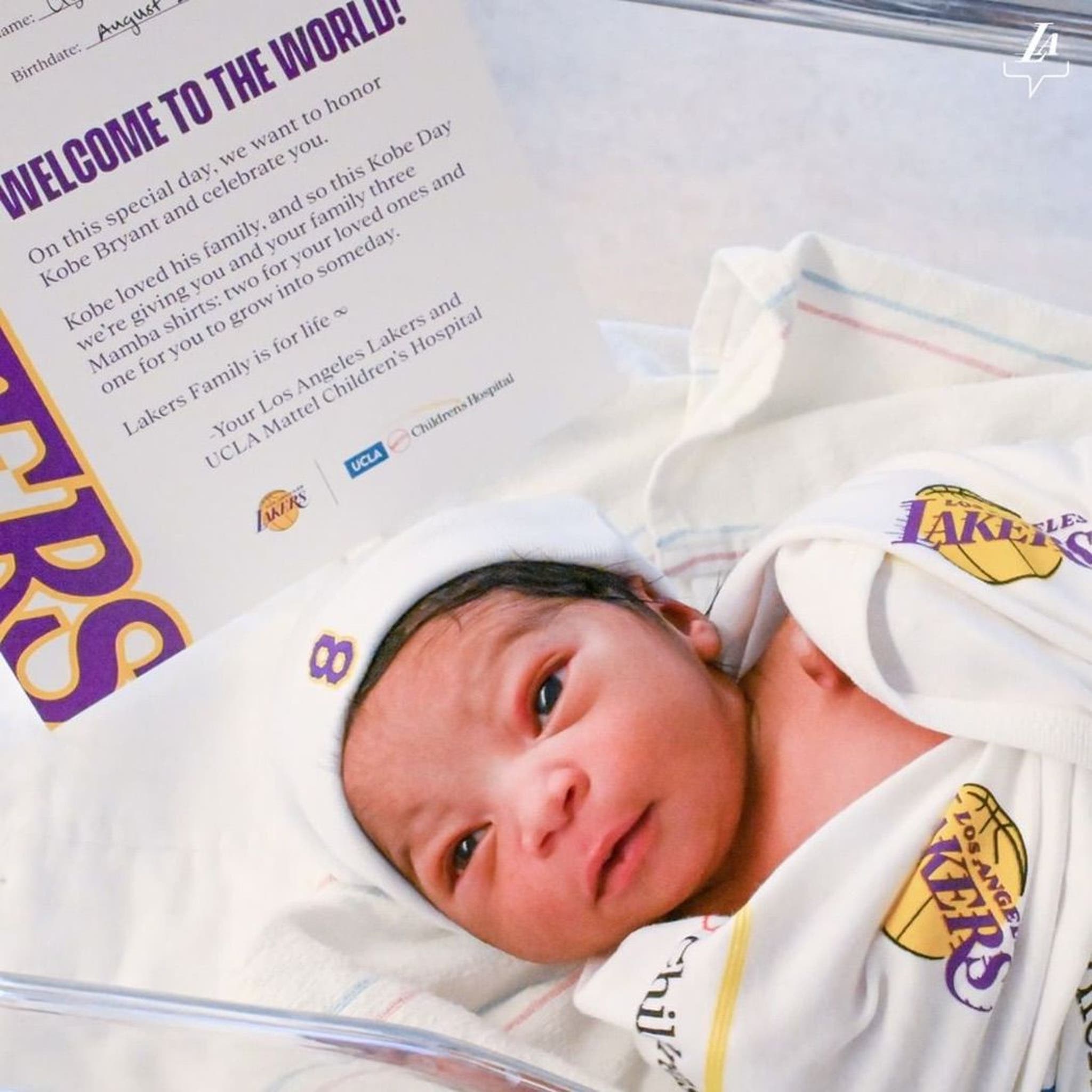 Lakers Gift Newborns With Kobe Bryant Swag To Honor Mamba's Birthday