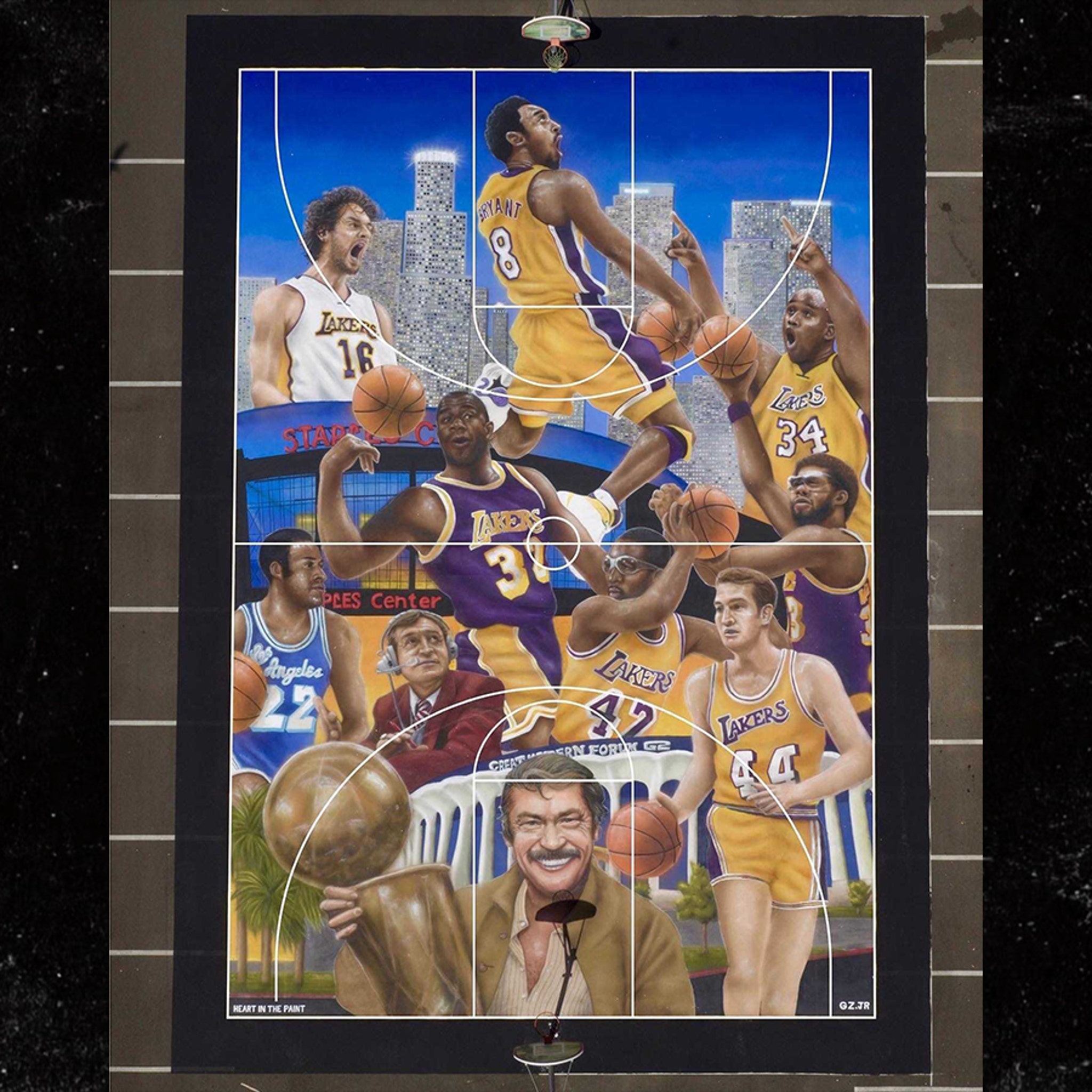 Chick Hearn, Magic Johnson, Kobe Bryant 20 Lakers Legends All Time