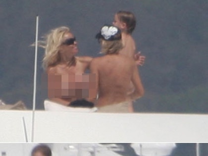 Pam Anderson topless in St