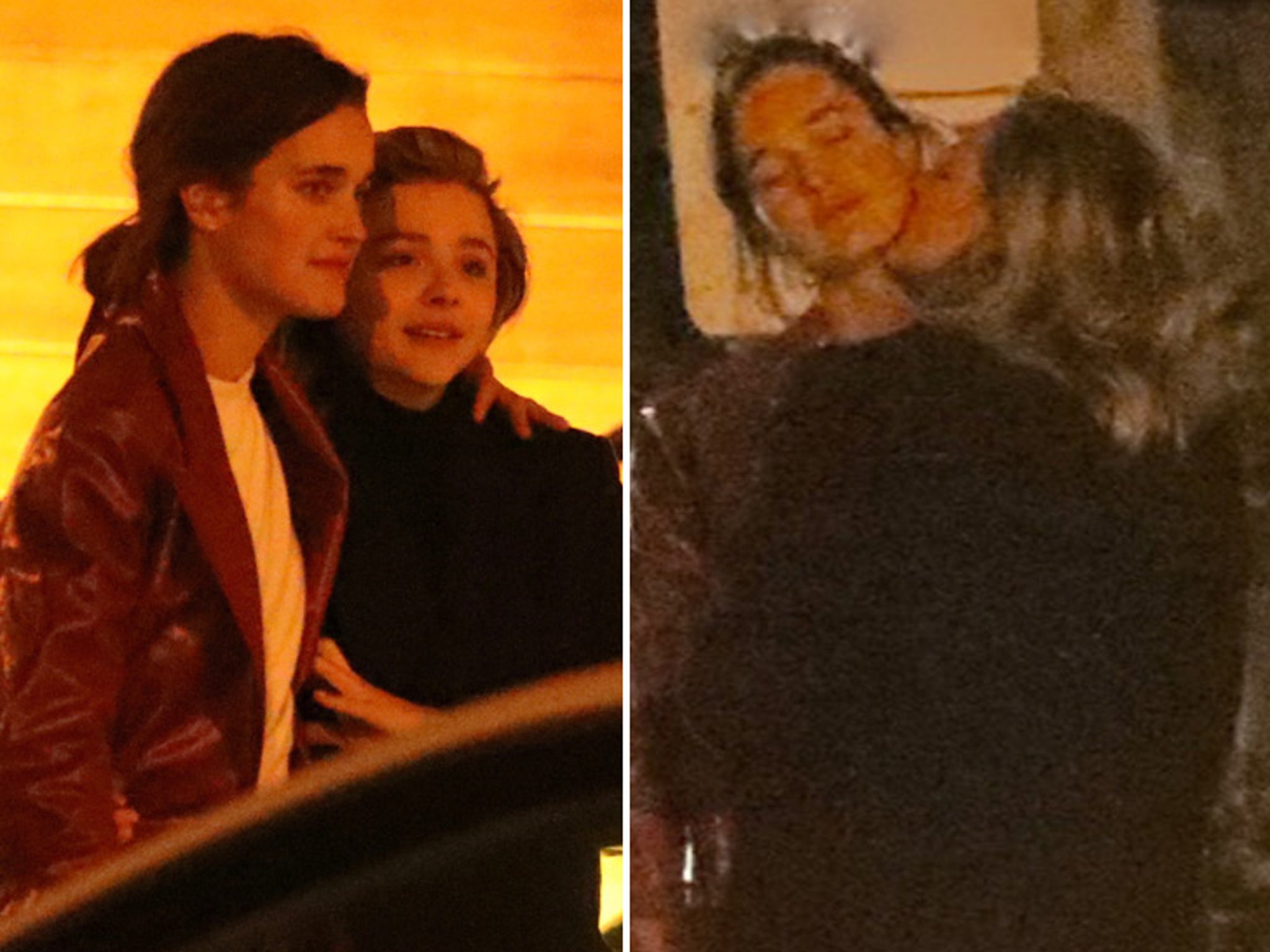 Chloe Grace Moretz Spotted Kissing Model Kate Harrison After