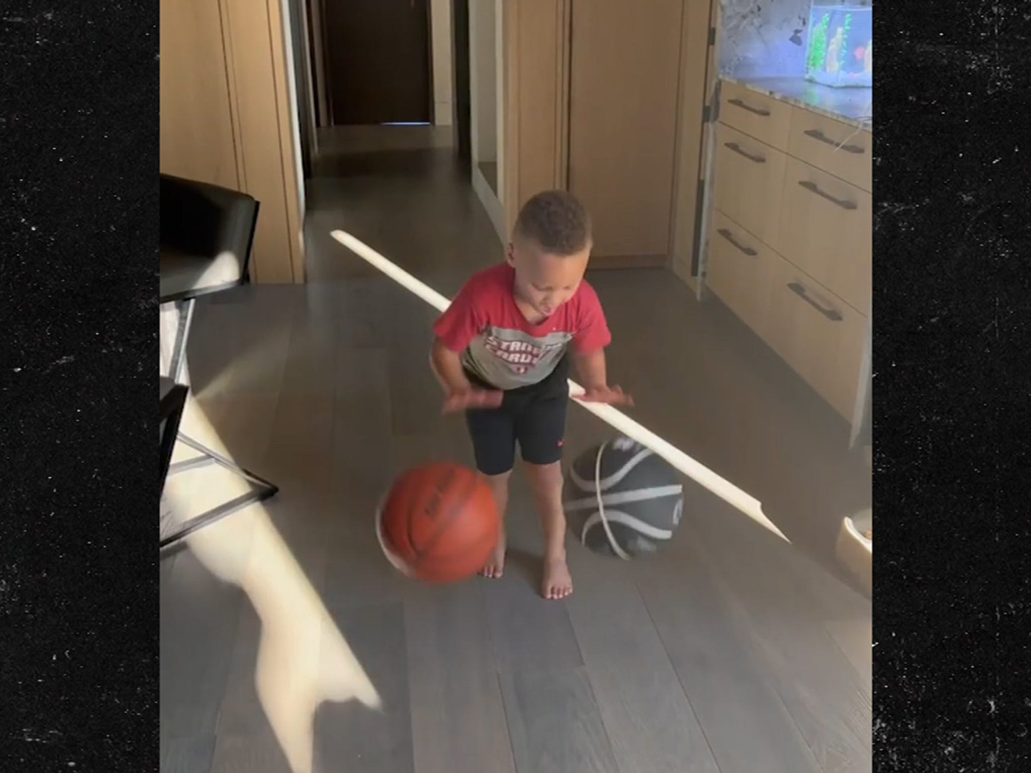 Steph Curry Shares Photos Playing Basketball with Son Canon