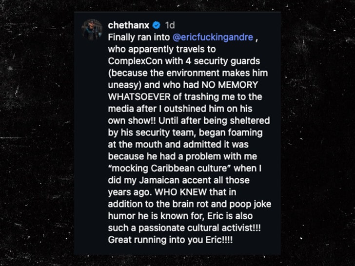 chet hanks eric andre instagram comment