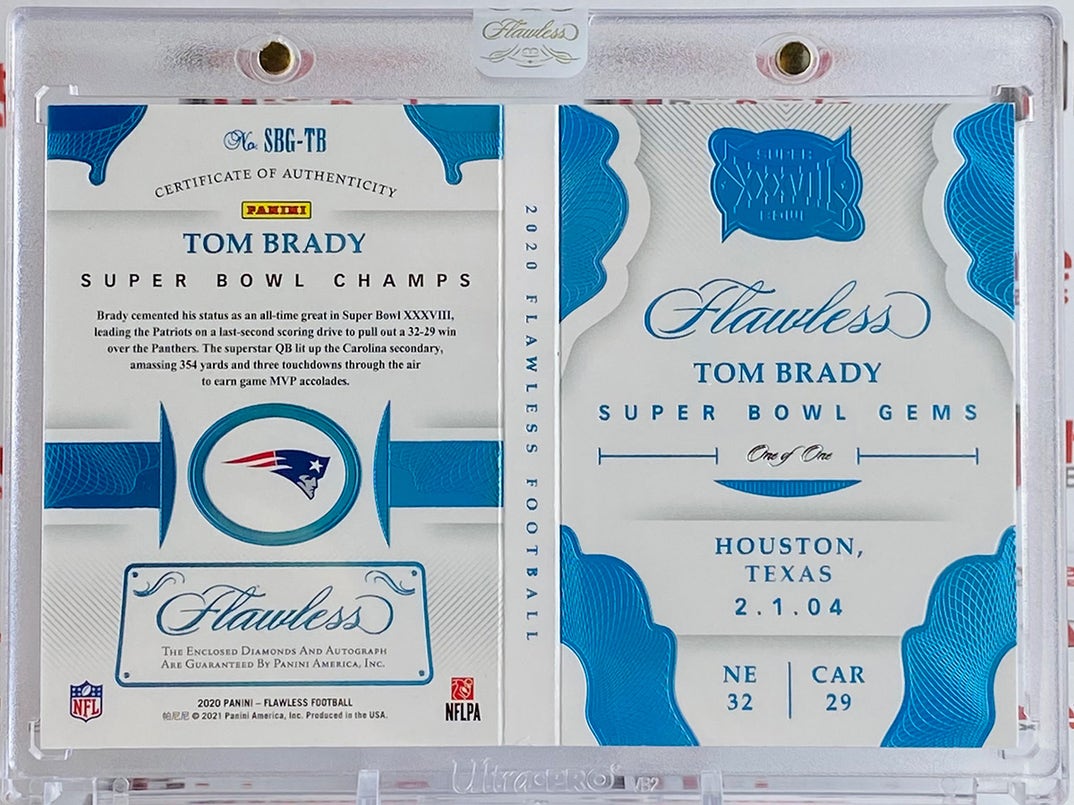Tom Brady Signed Card With Real Diamonds