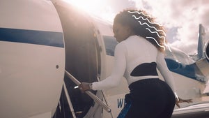 Serena Williams Ass Shakin' in Front of Private Jet