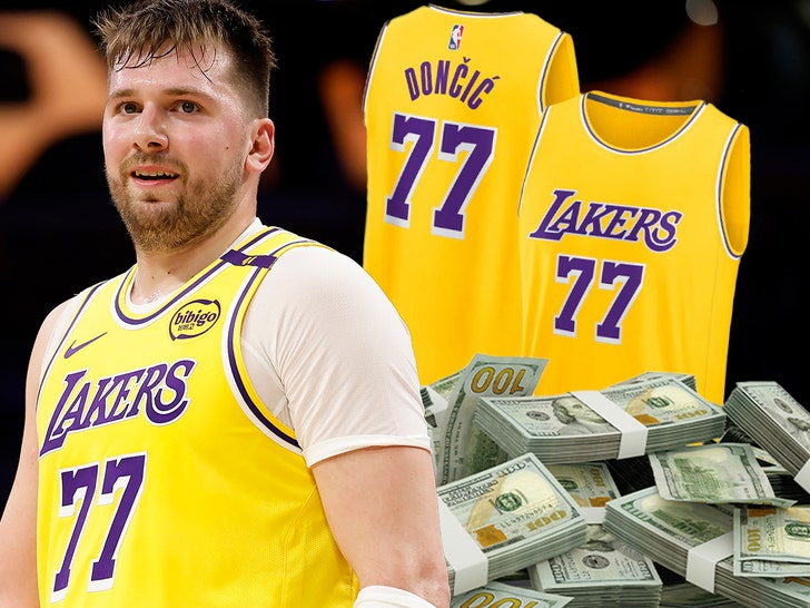 Luka doncic lakers jersey making money