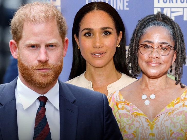 prince harry meghan markle and doria ragland getty 1