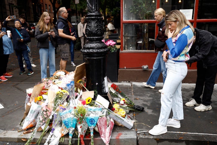 Matthew Perry Memorial Outside Of 'Friends' Apartment In NYC