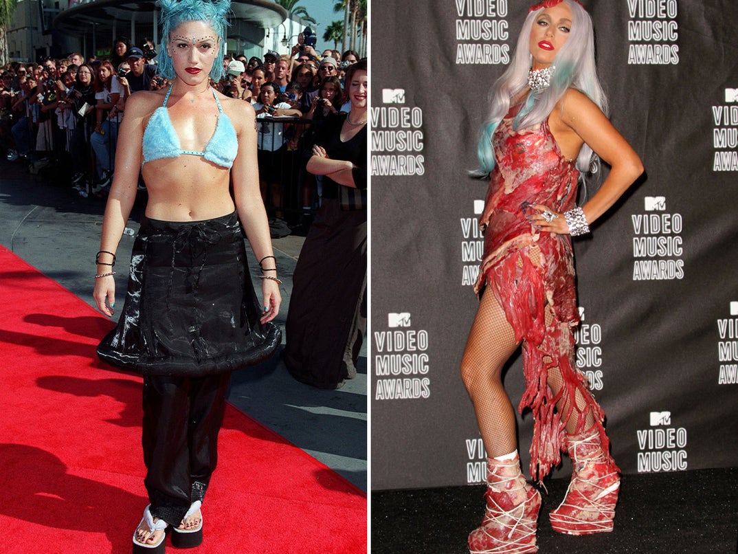 Gwen Stefani vs. Lady Gaga -- Over The Top Styles At The VMAs Edition