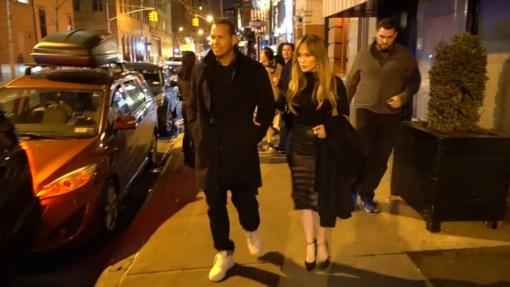 A-Rod Plays the Gentleman, Gets Rear View of J Lo in Leather