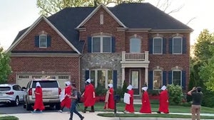 Justice Amy Coney Barrett's Home Site of  'Handmaid's Tale' Protesters