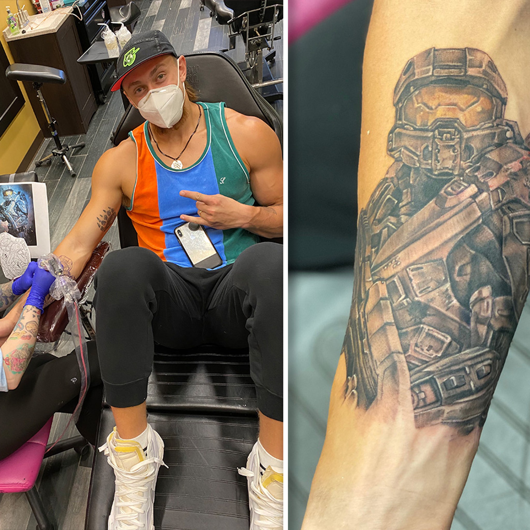 NFL player gets secondmost famous Halo tattoo  Polygon