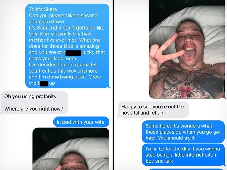Kanye West's Text Exchange with Pete Davidson