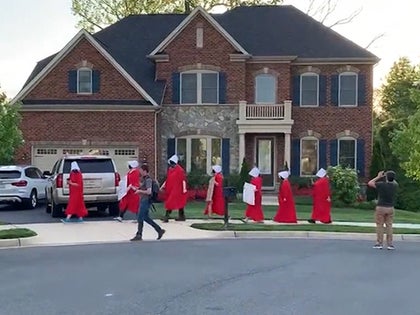 Justice Amy Coney Barrett's Home Site of 'Handmaid's Tale' Protesters