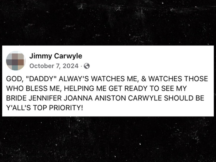 Jimmy Carwyle Jennifer Aniston Facebook Post Blur