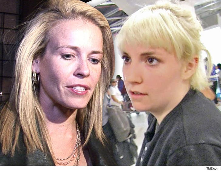 Oakland Fire -- Chelsea Handler Gives Big for Relief Lena :: 1208-chelsea-handler-lena-dunham-tmz-4