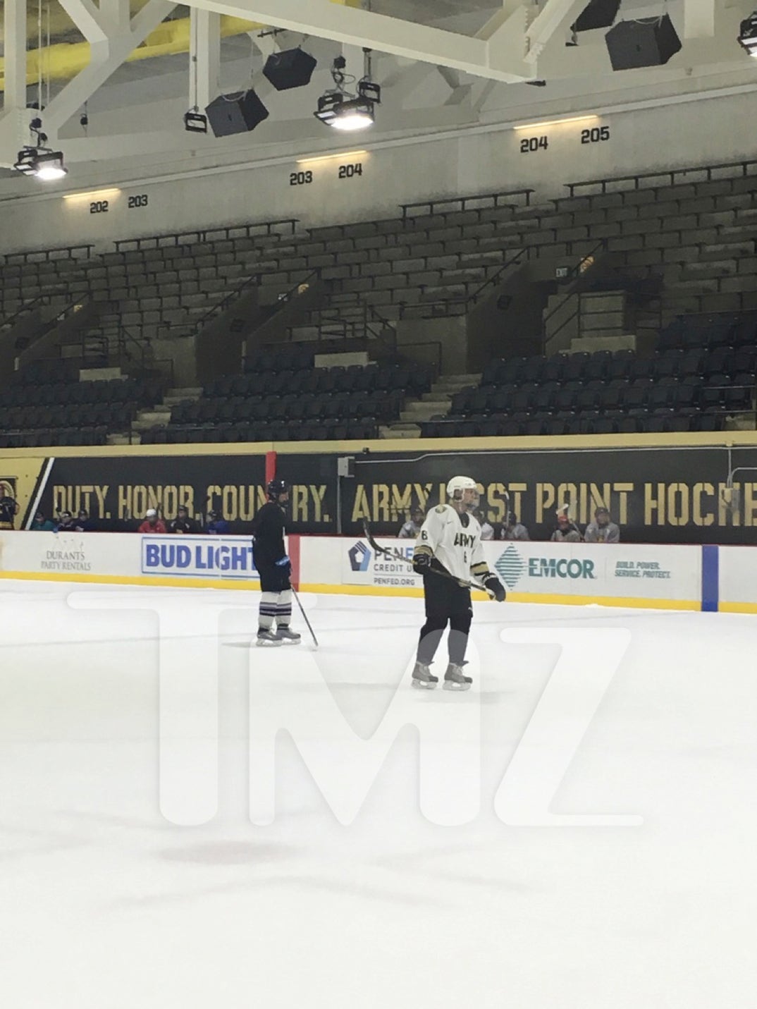 Justin Bieber Playing Army Hockey