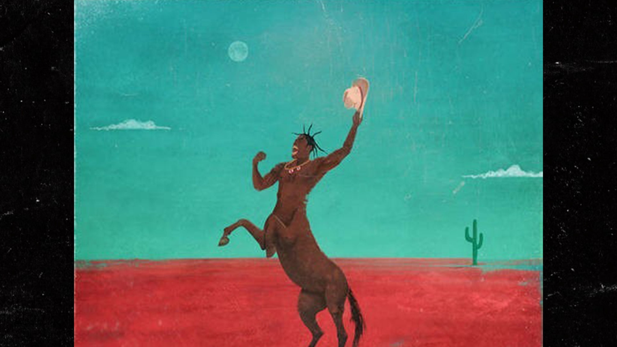 Travis Scott Sued in France Over 'La Flame' Centaur Art