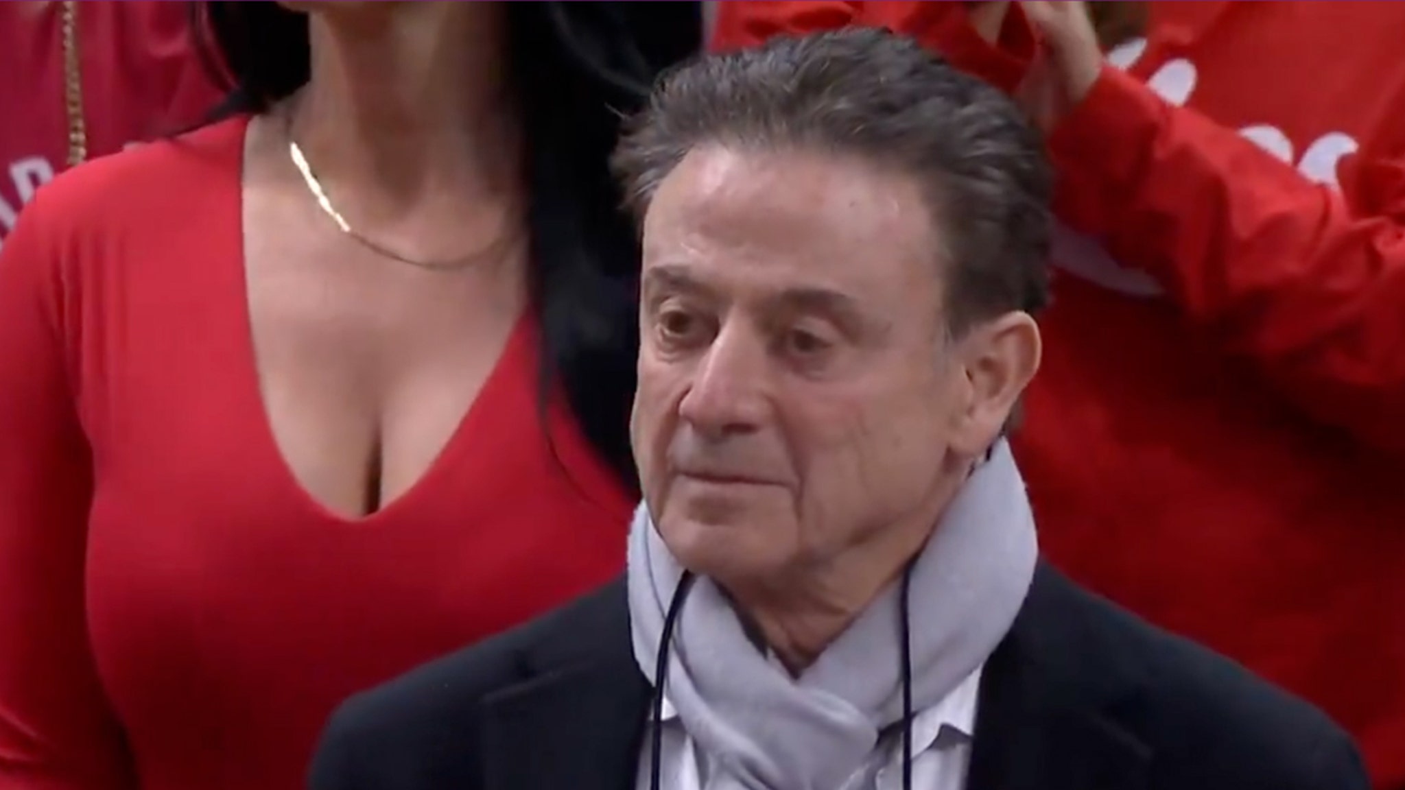 Rick Pitino’s Attendance At Son’s Game Overshadowed By Busty Fan