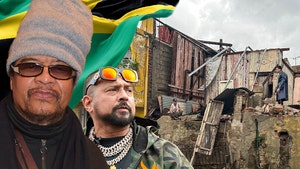 Sean Paul Maxi Priest Hurricane Melissa damage, Jamaican flag getty comp