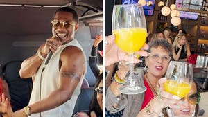 Mike Merrill hosts the TMZ Brunch Tour Bus