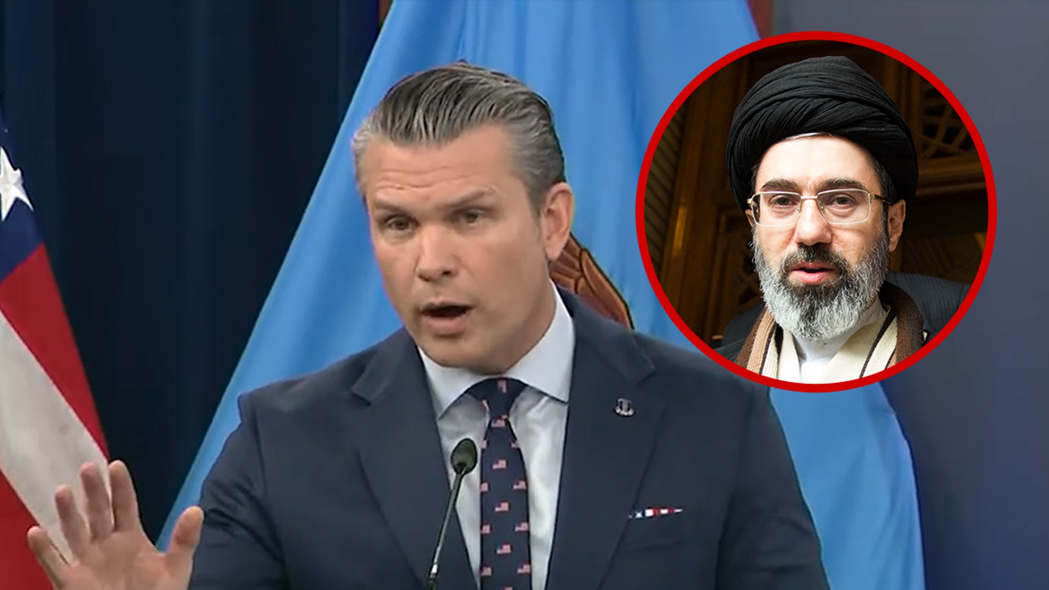 Pete Hegseth Dares Iranian Leader to Show His 'Disfigured'&hellip;