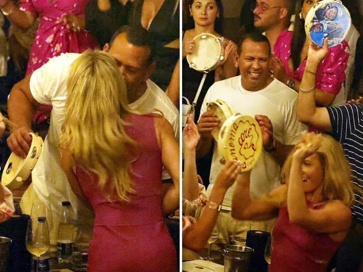 Alex Rodriguez and New GF Party All Night In Capri