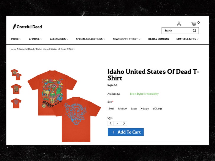 Idaho United States of Dead T-Shirt