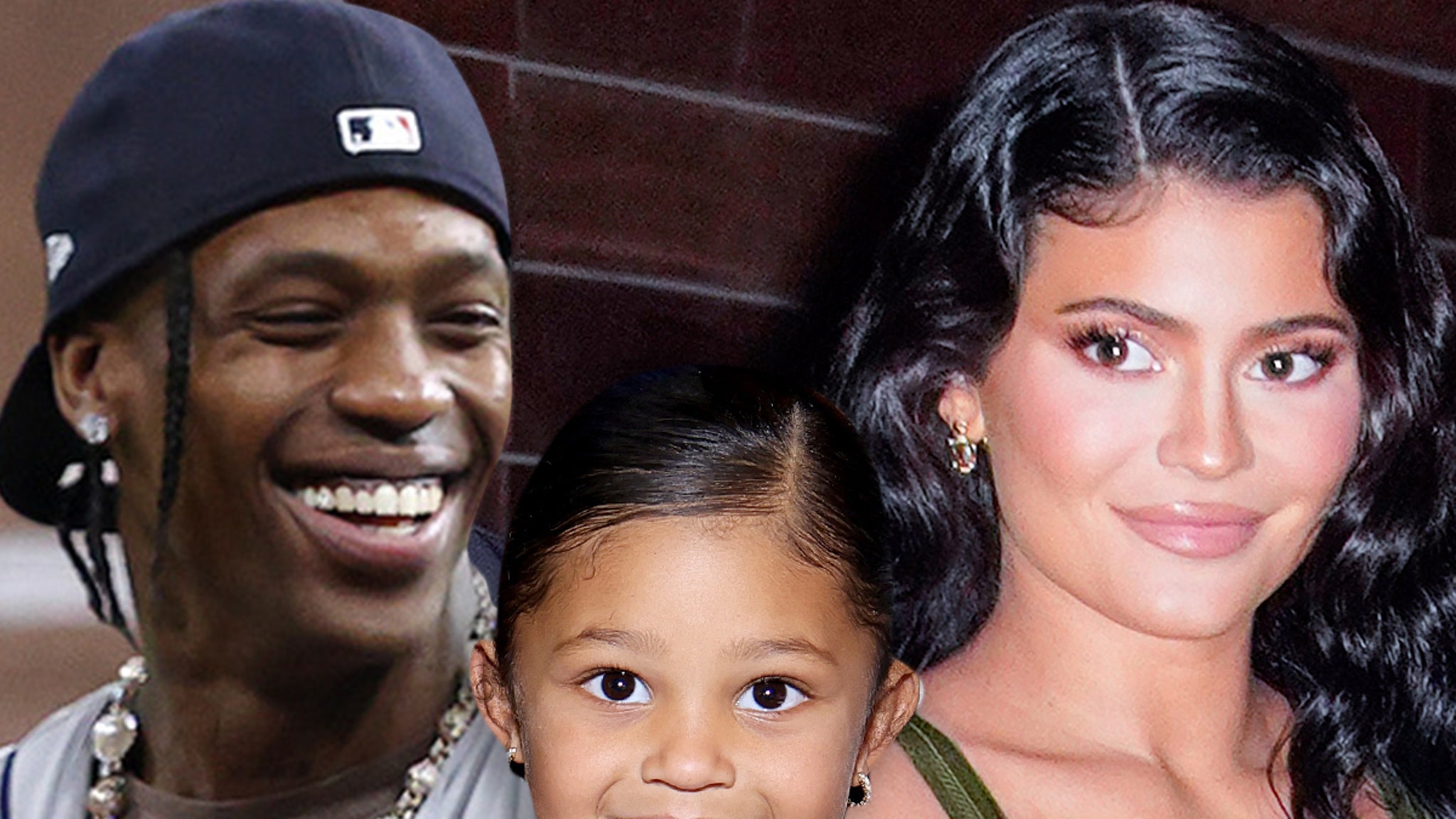 Kylie Jenner e Stormi escono per supportare Travis Scott al First Arena Show