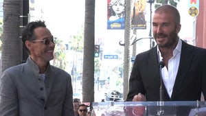 David Beckham Surprises Marc Anthony At Walk Of Fame Ceremony, Emotional Speech