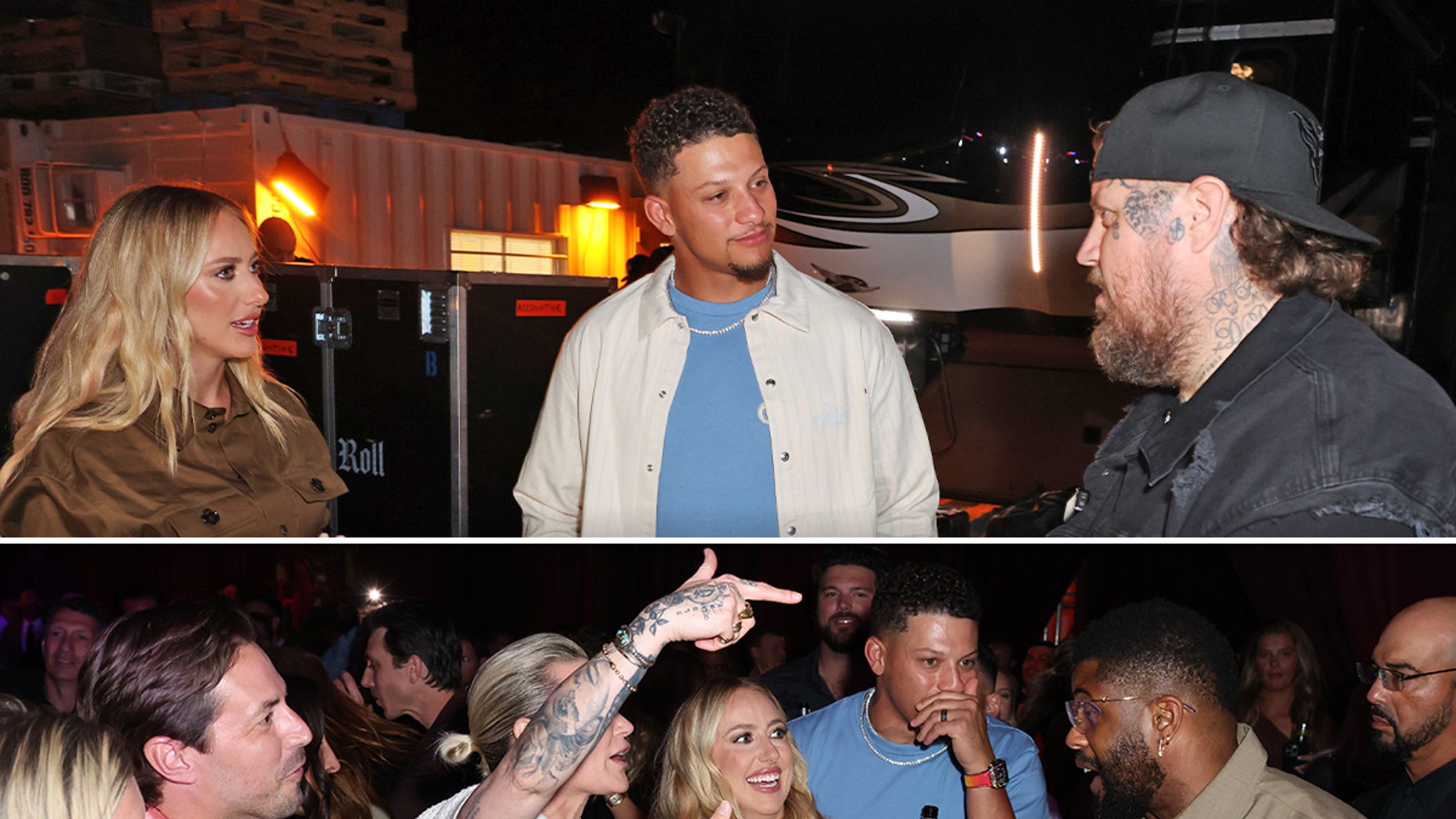 Patrick and Brittany Mahomes Party with Tom Brady and Jelly Roll in Miami