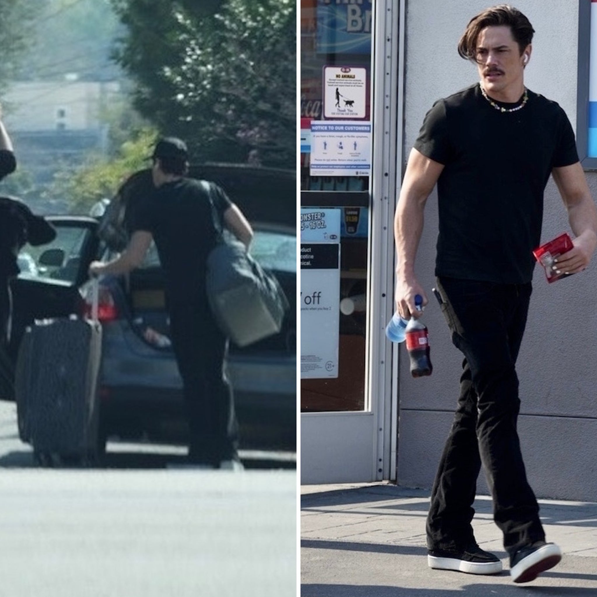 Tom Sandoval Spotted Leaving Home with Suitcases After Split with