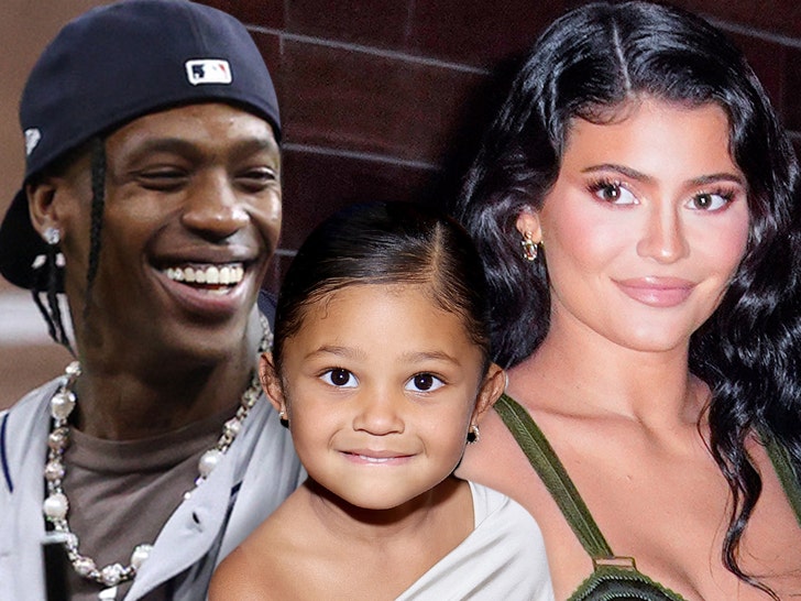 Kylie Jenner and Stormi Fly Out to Support Travis Scott at First Arena ...