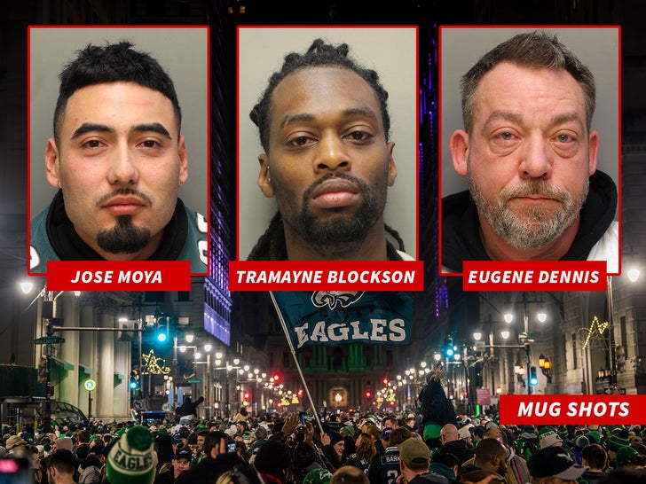 eagles celebration mug shots