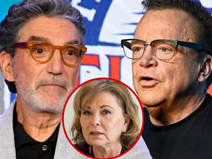 chuck lorre tom arnold roseanne barr getty comp