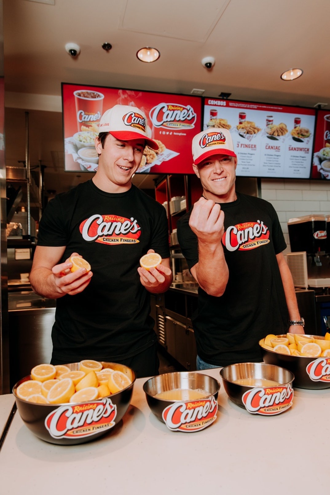 Christian And Luke McCaffrey At Raising Cane's 3