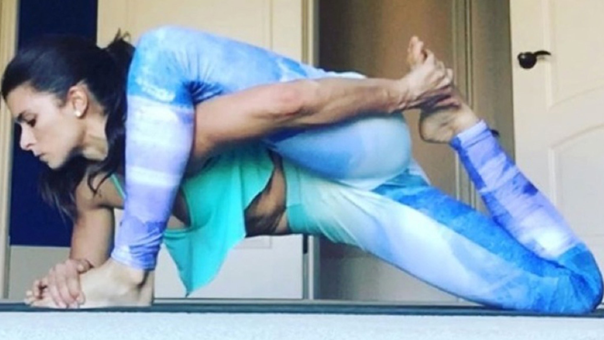 Danica Patrick Camel Toe, Cleavage During Yoga