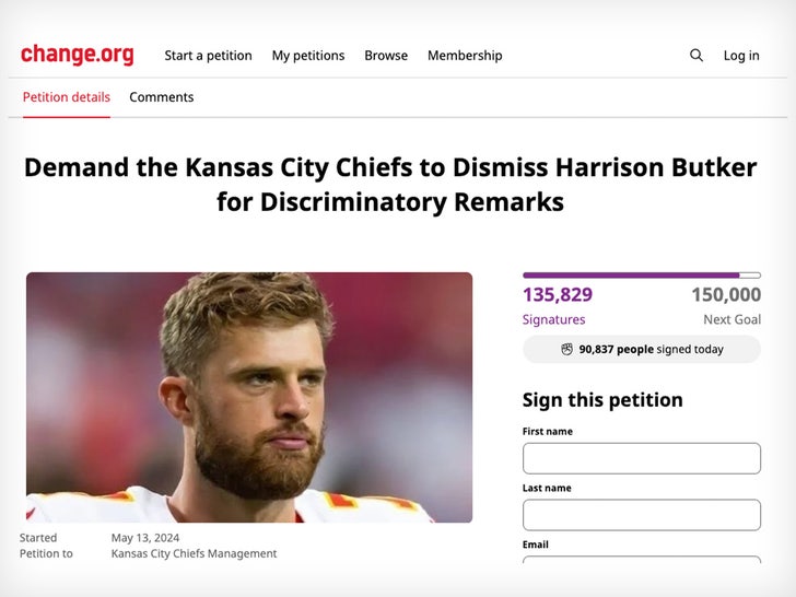Harrison Butker Change Petition